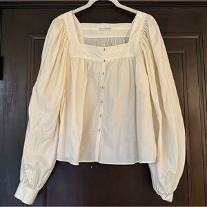 Ulla Johnson Ivory Amaris Blouse, Size 10